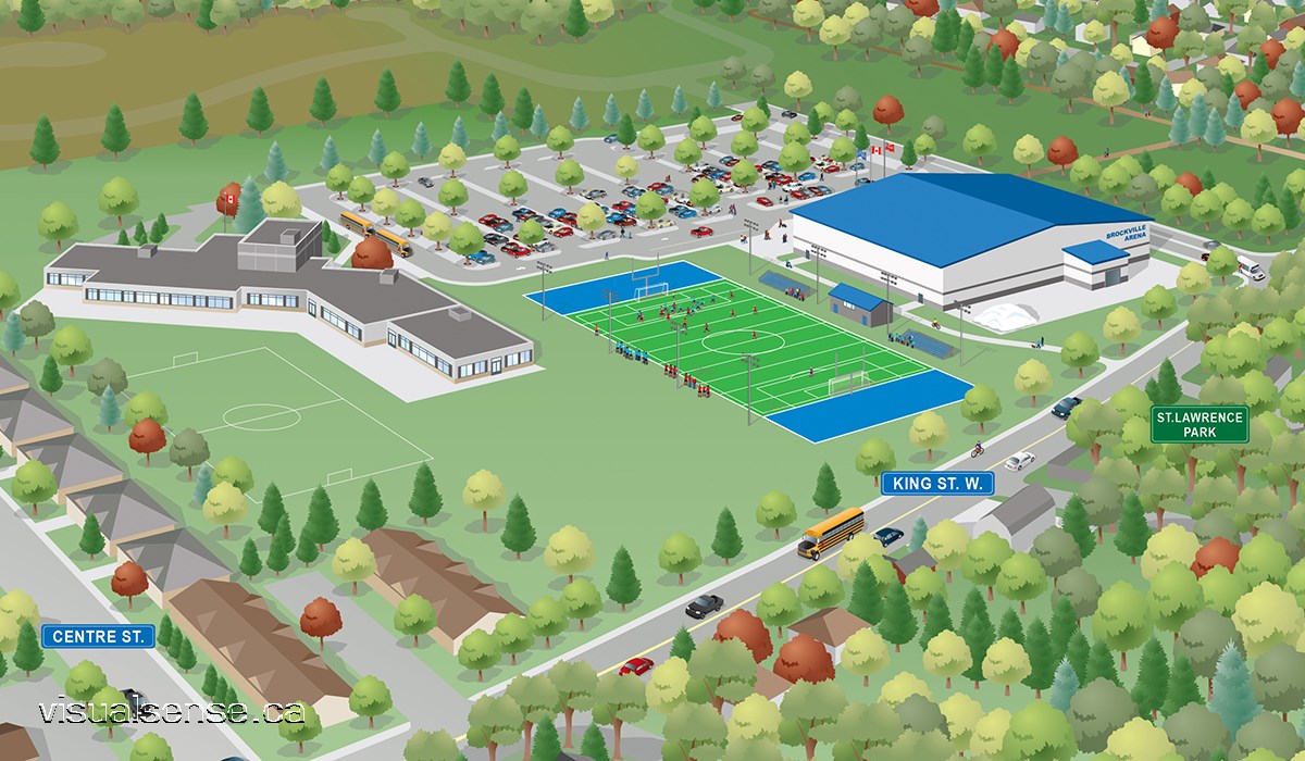 Arena North View Illustration